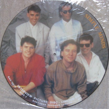 Simple Minds – Interview Picture Disc - Limited Edition - UK Pressing - Bargain! VinylPursuit.com