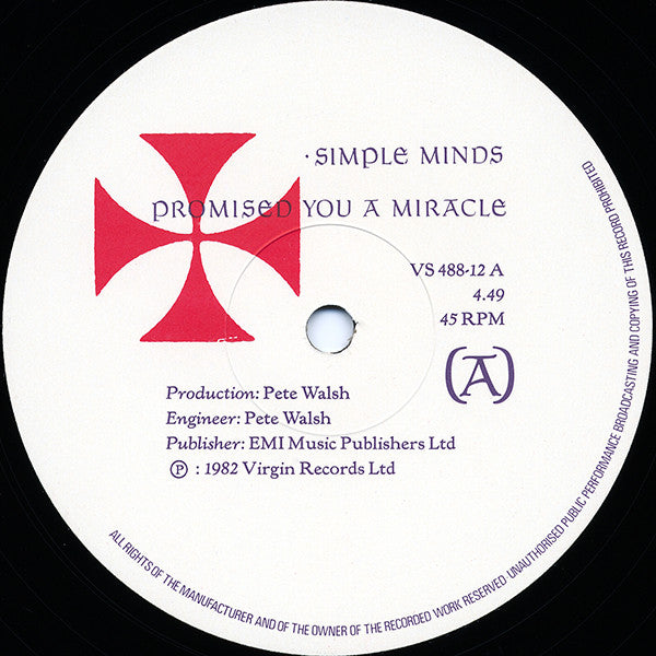Simple Minds – Promised You A Miracle - 1982 UK Pressing! VinylPursuit.com