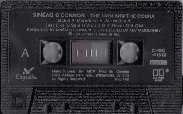 Sinead O'Connor – The Lion And The Cobra - 1987 Original Cassette VinylPursuit.com