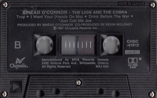 Sinead O'Connor – The Lion And The Cobra - 1987 Original Cassette VinylPursuit.com
