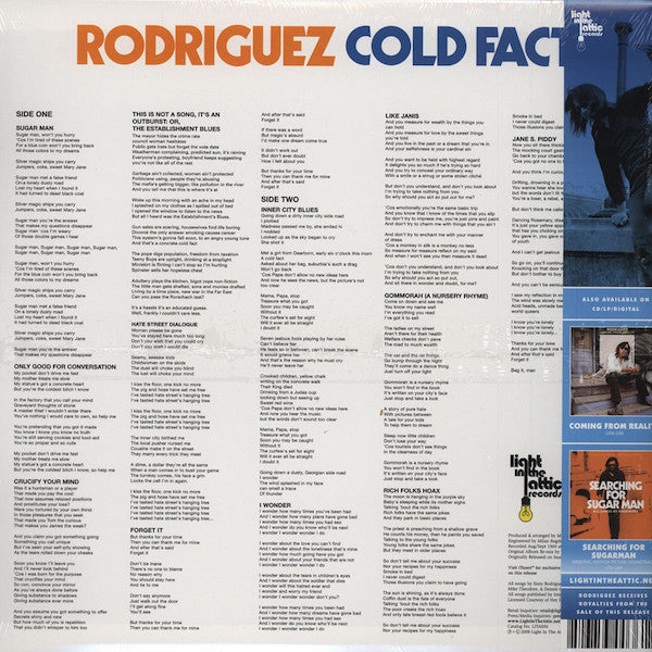 Sixto Rodriguez – Cold Fact - 180g Remastered in Shrinkwrap