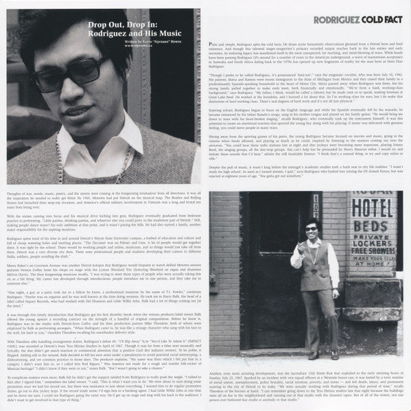 Sixto Rodriguez – Cold Fact - 180g Remastered in Shrinkwrap