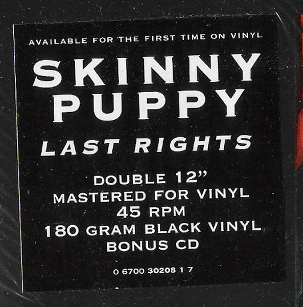 Skinny Puppy – Last Rights - Sealed, 180g with CD RARE!