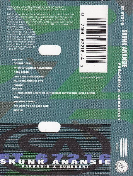 Skunk Anansie – Paranoid & Sunburnt - 1995 Original Cassette VinylPursuit.com