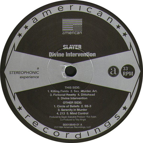 Slayer – Divine Intervention - 180g In Shrinkwrap! - Vinyl Pursuit Inc