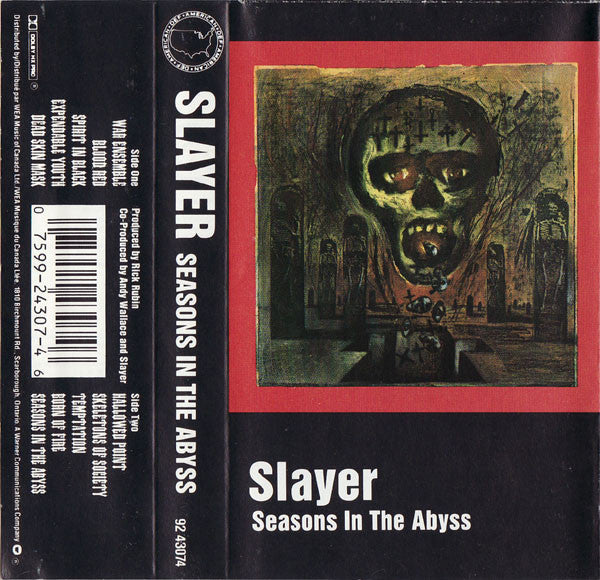 Slayer – Seasons In The Abyss –  1990 Cassette VinylPursuit.com