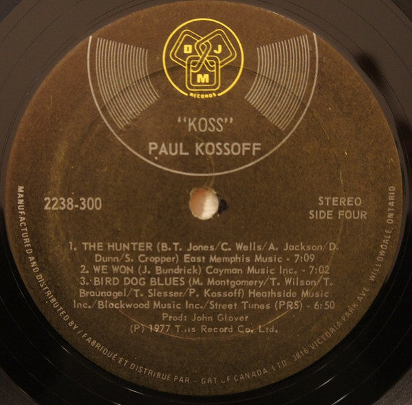 Paul Kossoff – Koss - 1977 Original