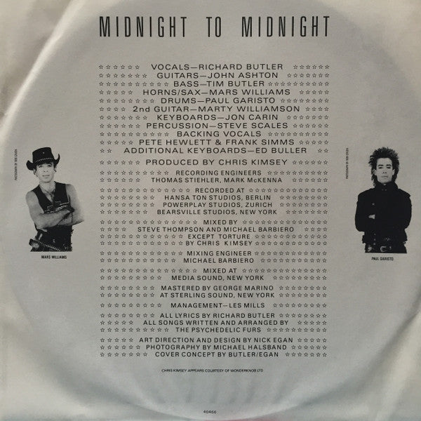 The Psychedelic Furs – Midnight To Midnight - 1987 Original