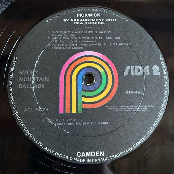 Smoky Mountain Ballads - 1976 Compilation VinylPursuit.com