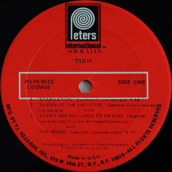 Socrates with Vangelis O. Papathanassiou – Phos - 1976 US Original