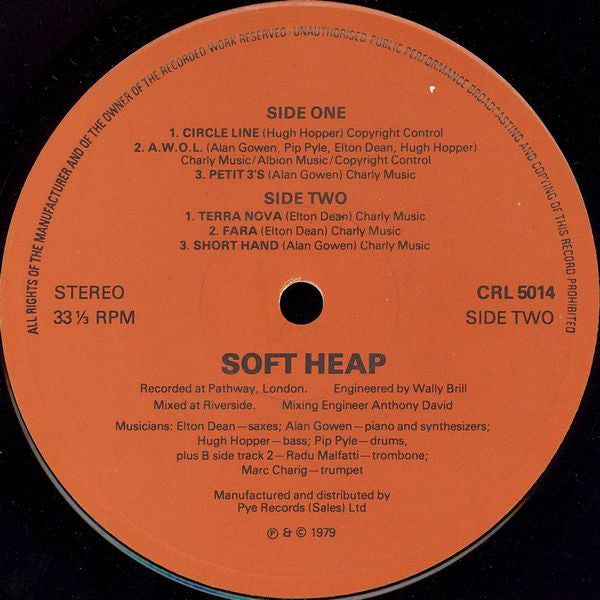 Soft Heap – Soft Heap - 1979 UK Original VinylPursuit.com