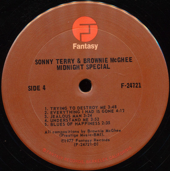 Sonny Terry and Brownie McGhee – Midnight Special - 1977 US Original