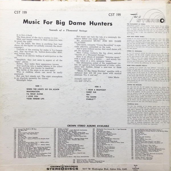 Sounds Of A Thousand Strings – Music For Big Dame Hunters - 1960 Original Red Vinyl, Rare!