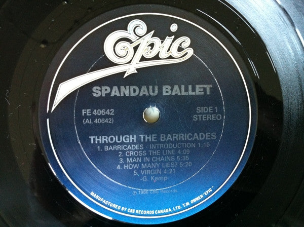 Spandau Ballet – Through The Barricades - 1987 Pressing