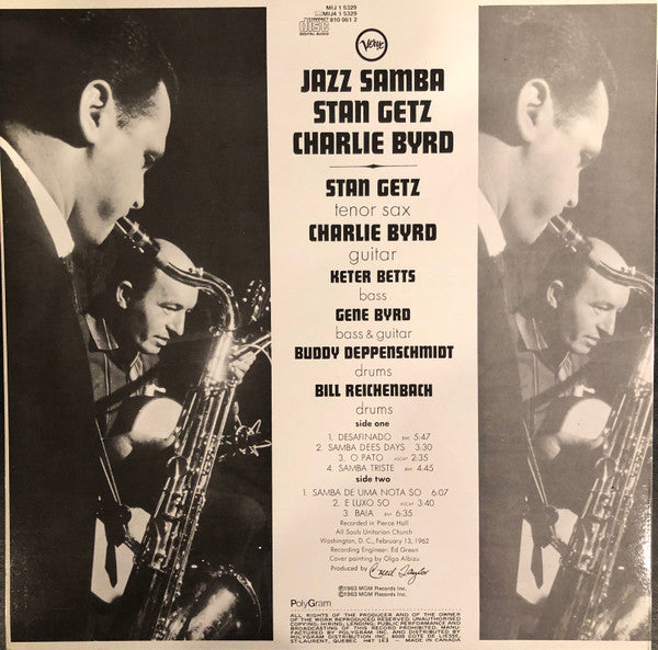 Stan Getz / Charlie Byrd – Jazz Samba - Early Pressing