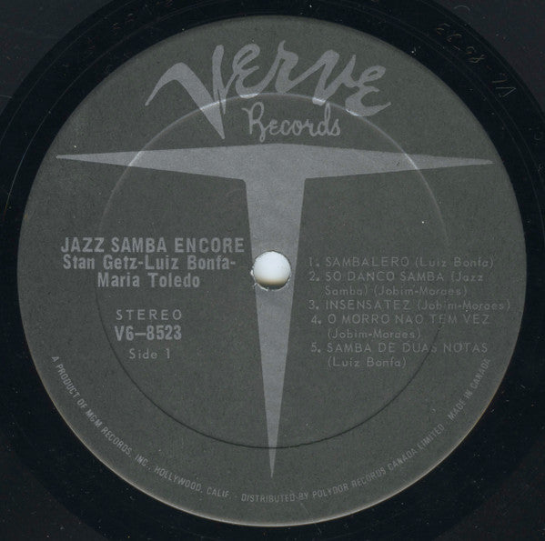 Stan Getz / Luiz Bonfá – Jazz Samba Encore! - 1972 Pressing, Rare VinylPursuit.com