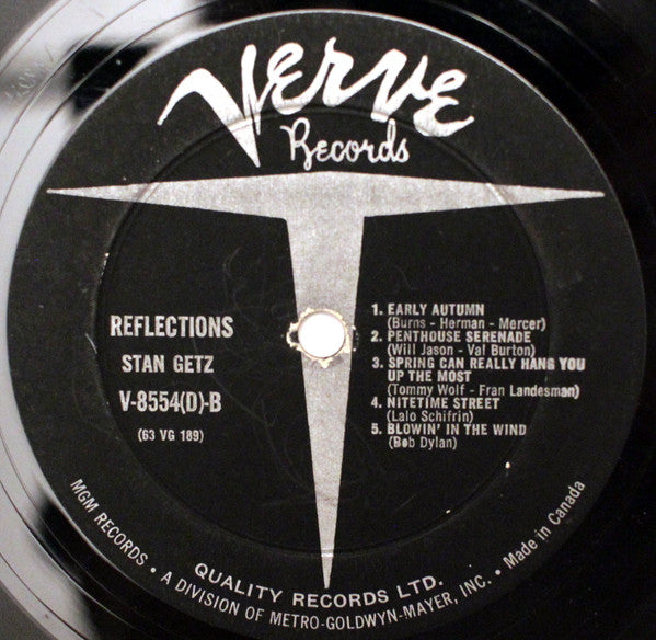 Stan Getz – Reflections - 1985 Original Verve Mono Pressing VinylPursuit.com