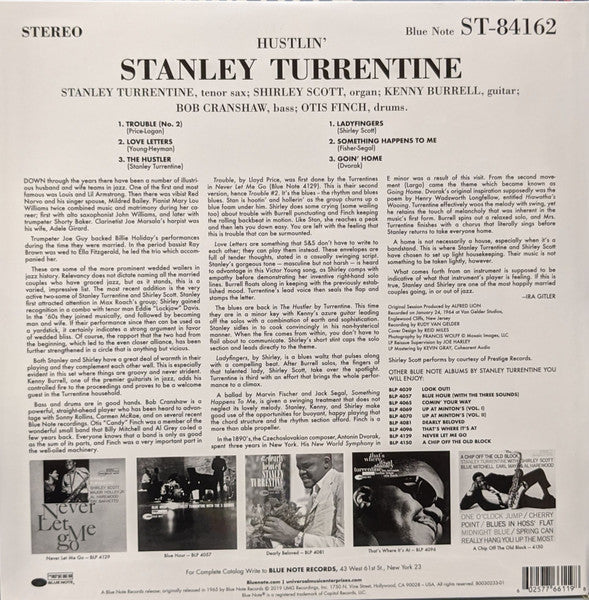 Stanley Turrentine – Hustlin' - Blue Note Tone Poet series