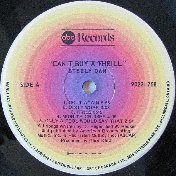Steely Dan - Can't Buy A Thrill - Early Pressing VinylPursuit.com