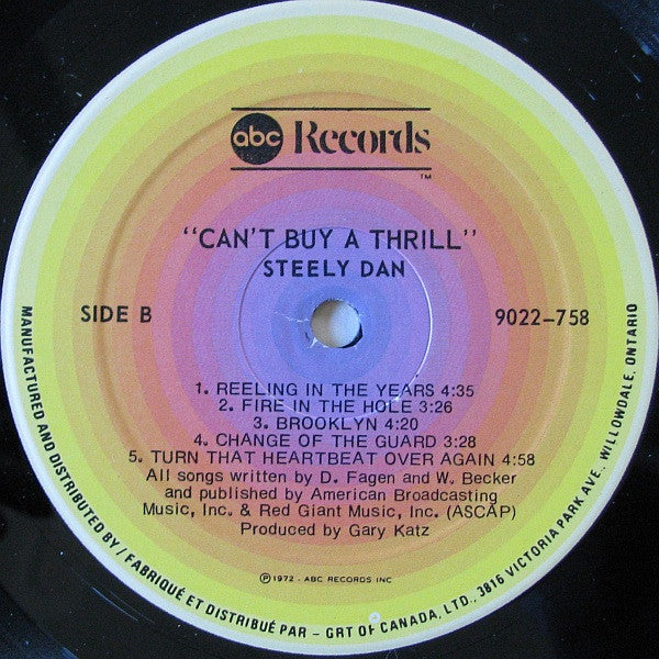 Steely Dan - Can't Buy A Thrill - Early Pressing VinylPursuit.com
