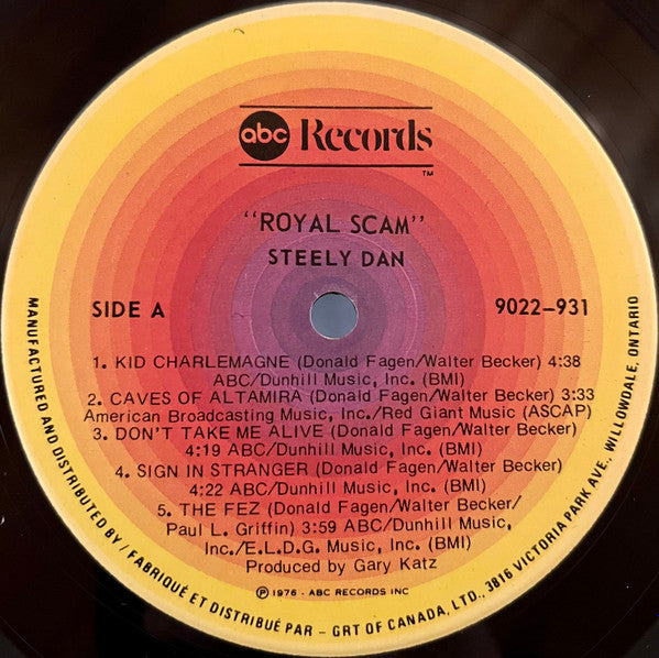 Steely Dan ‎– The Royal Scam - 1976 Original
