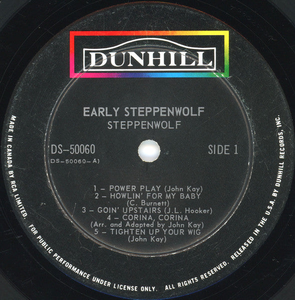 Steppenwolf – Early Steppenwolf - 1969 Original