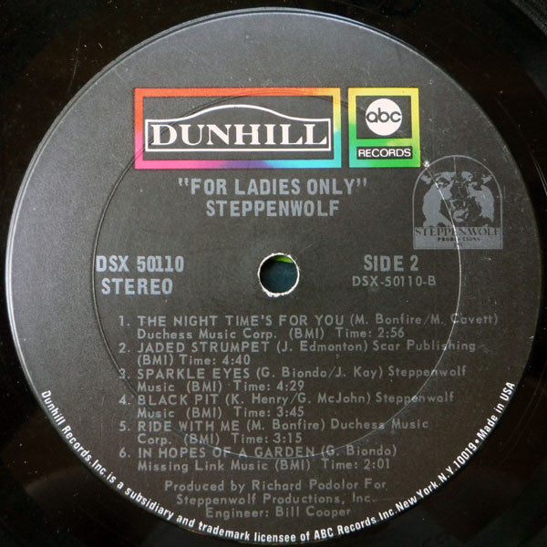 Steppenwolf – For Ladies Only - 1971 US Original