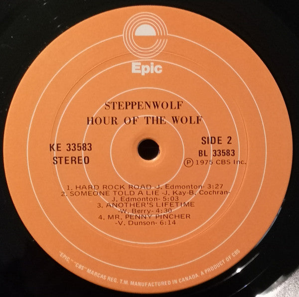 Steppenwolf – Hour Of The Wolf - 1975 Original! Vinyl Pursuit Inc