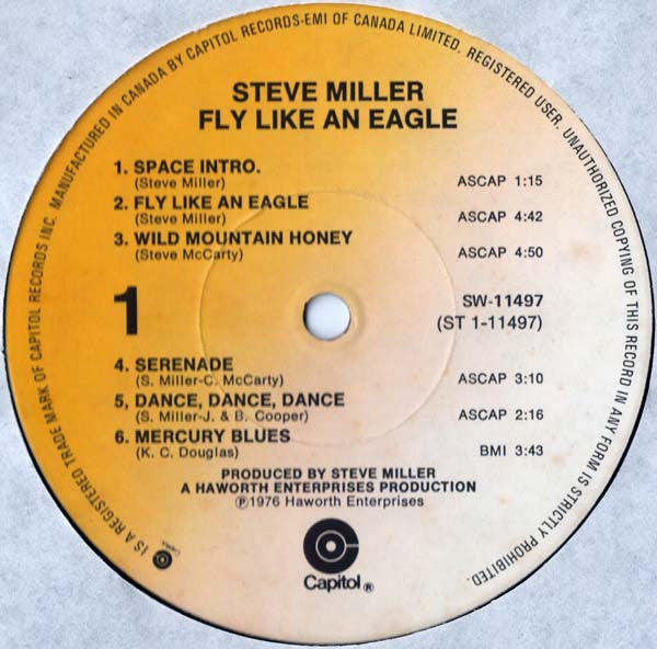 Steve Miller Band – Fly Like An Eagle - 1976 VinylPursuit.com