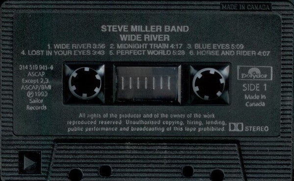 Steve Miller Band – Wide River –  1993 Cassette VinylPursuit.com