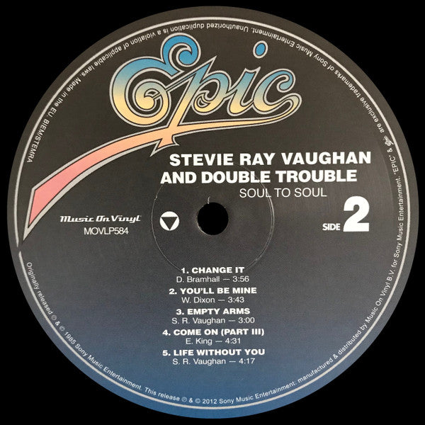 Stevie Ray Vaughan And Double Trouble – Soul To Soul - 180g MOV Pressing!