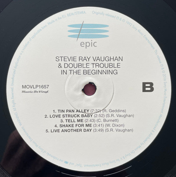 Stevie Ray Vaughan And Double Trouble – In The Beginning - 180g MOV Pressing!