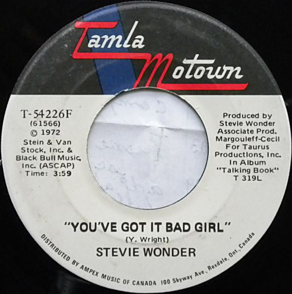 Stevie Wonder – Superstition -  7" Single - 1972