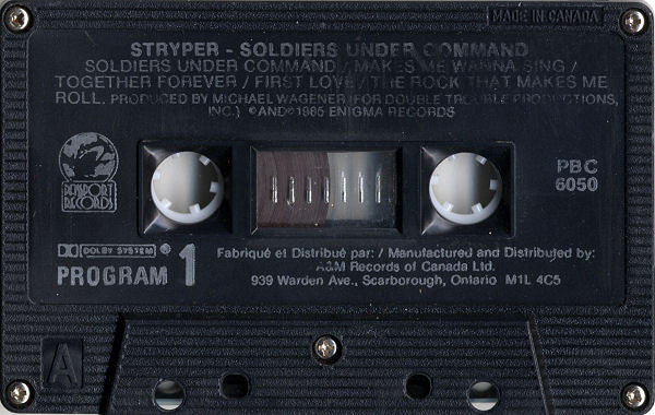 Stryper – Soldiers Under Command - 1985 Cassette VinylPursuit.com