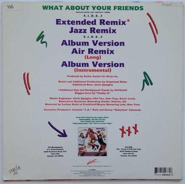 TLC – What About Your Friends - 1992 Original VinylPursuit.com