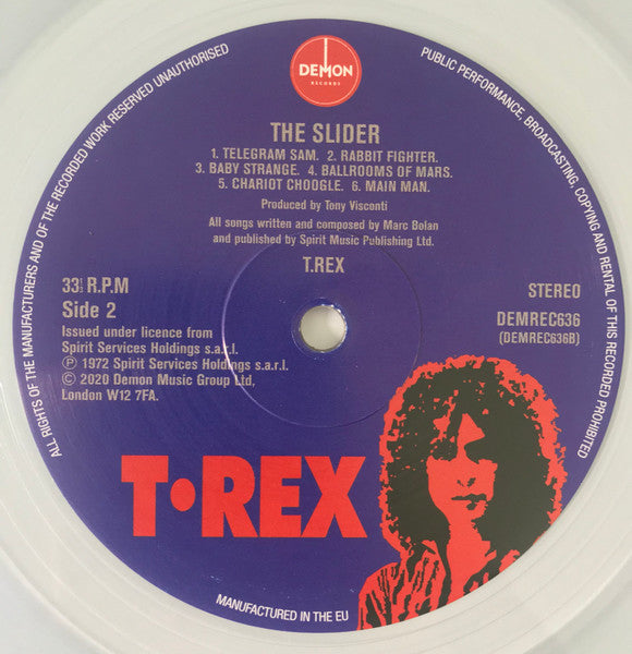 T Rex – The Slider - 180g Transparent Vinyl!
