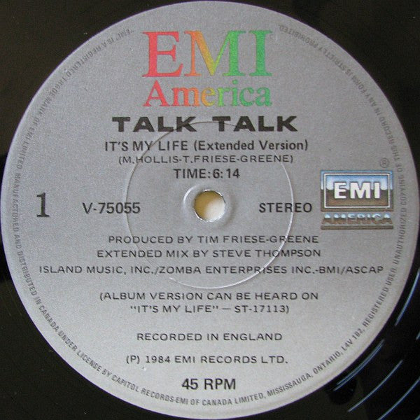 Talk Talk ‎–  It's My Life (Extended Version)