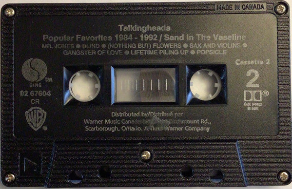 Talking Heads - Sand In The Vaseline –  Cassette (Tape #2) VinylPursuit.com