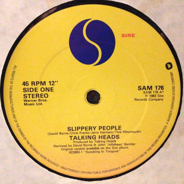 Talking Heads – Slippery People / Making Flippy Floppy -  1984 US Original, Rare