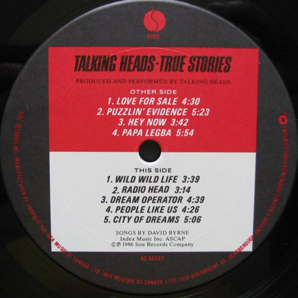 Talking Heads – True Stories - 1986 Original! – Vinyl Pursuit Inc