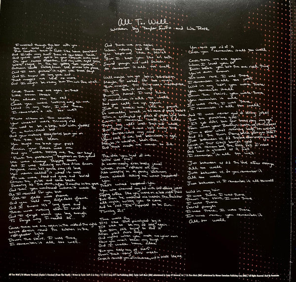 Taylor Swift – Red (Taylor's Version) - 4-Album Release!