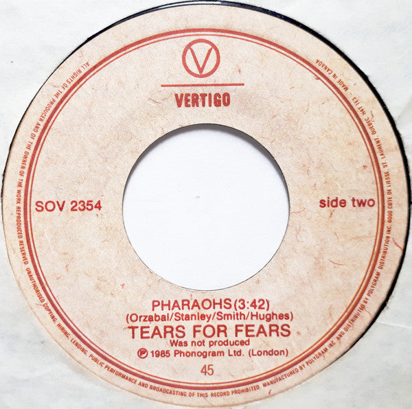 Tears For Fears – Everybody Wants To Rule The World - 7" Single, 1985 Original