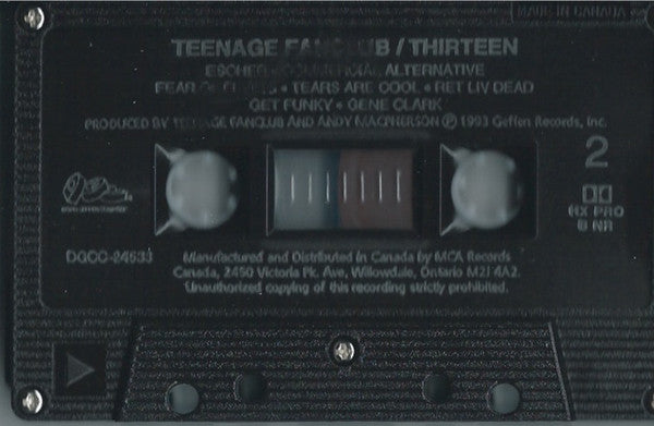 Teenage Fanclub – Thirteen - 1993 Cassette - Vinyl Pursuit Inc