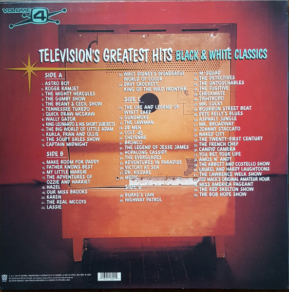 Television's Greatest Hits Volume 4: Black & White Classics - 1996 Compilation