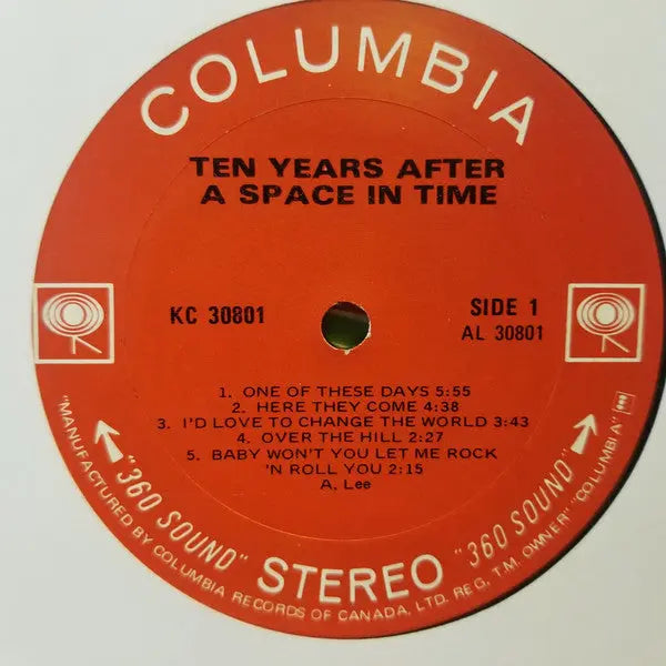 Ten Years After – A Space In Time VinylPursuit.com