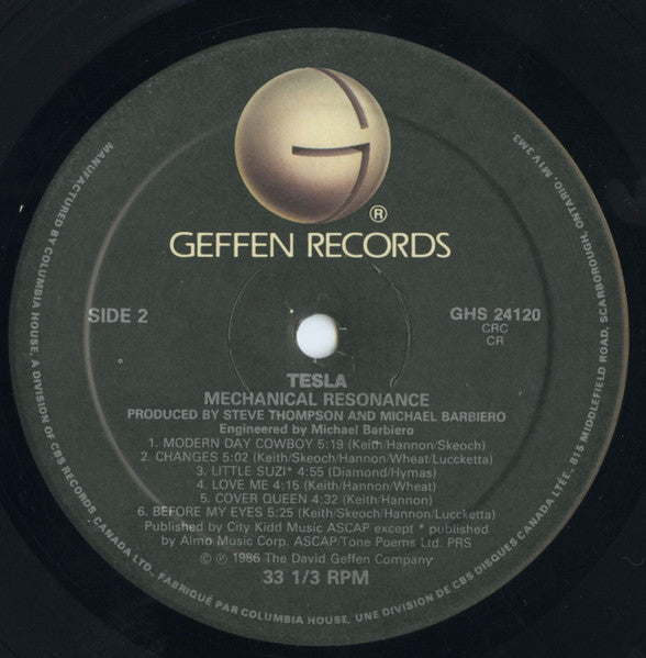 Tesla - Mechanical Resonance - 1986 Original, Rare!