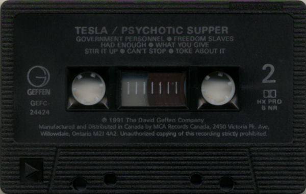 Tesla – Psychotic Supper- Cassette, 1991 VinylPursuit.com
