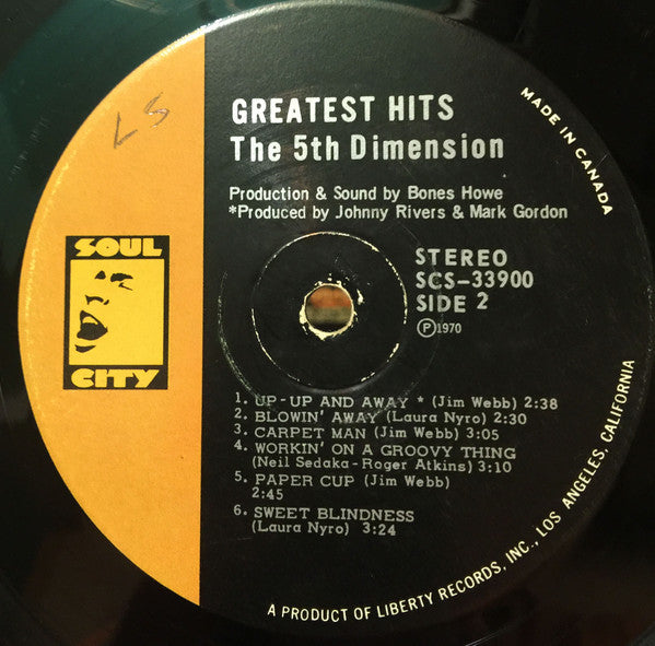 The 5th Dimension – Greatest Hits - 1970 VinylPursuit.com