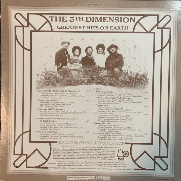 The 5th Dimension – Greatest Hits On Earth - 1972 in Shrinkwrap! VinylPursuit.com
