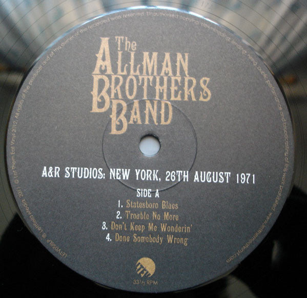 The Allman Brothers Band – A&R Studios, New York - Sealed!